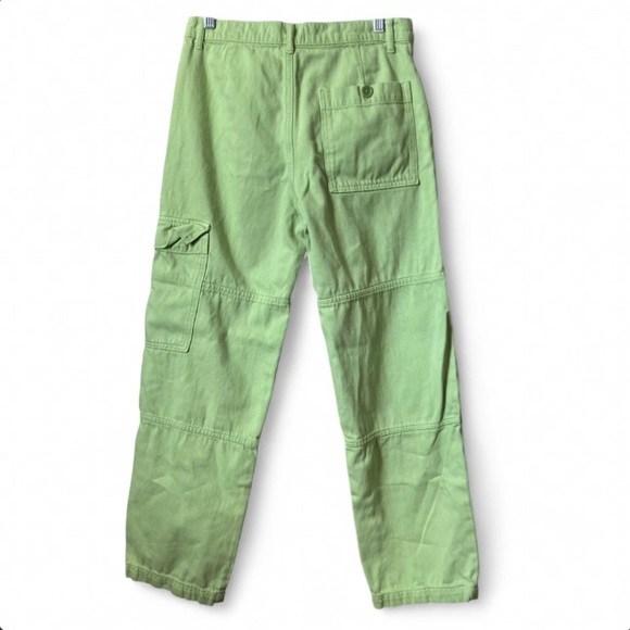 Reformation Jeans Bailey High Waist Green Organic Cotton Utility Pants size 28 - Picture 3 of 10